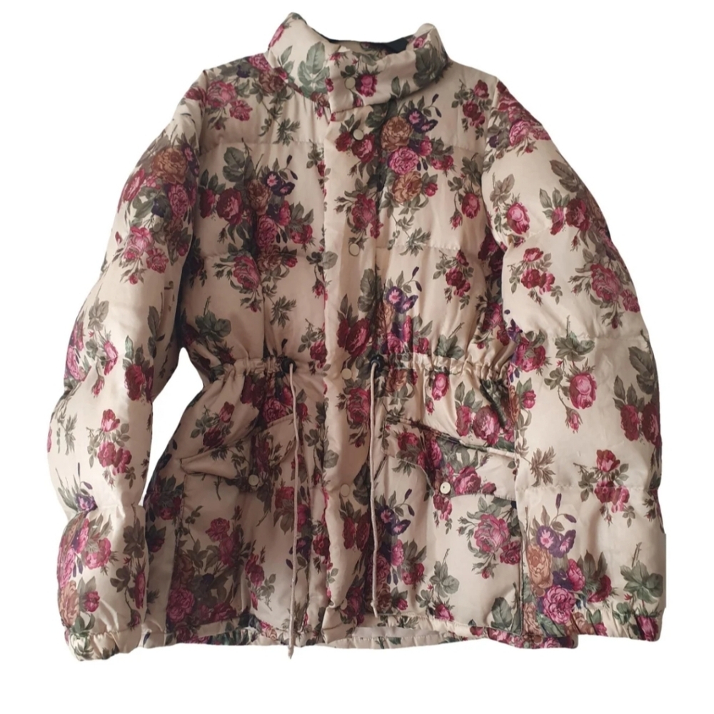 Vintage NAF NAF Floral Puffer Size M/L